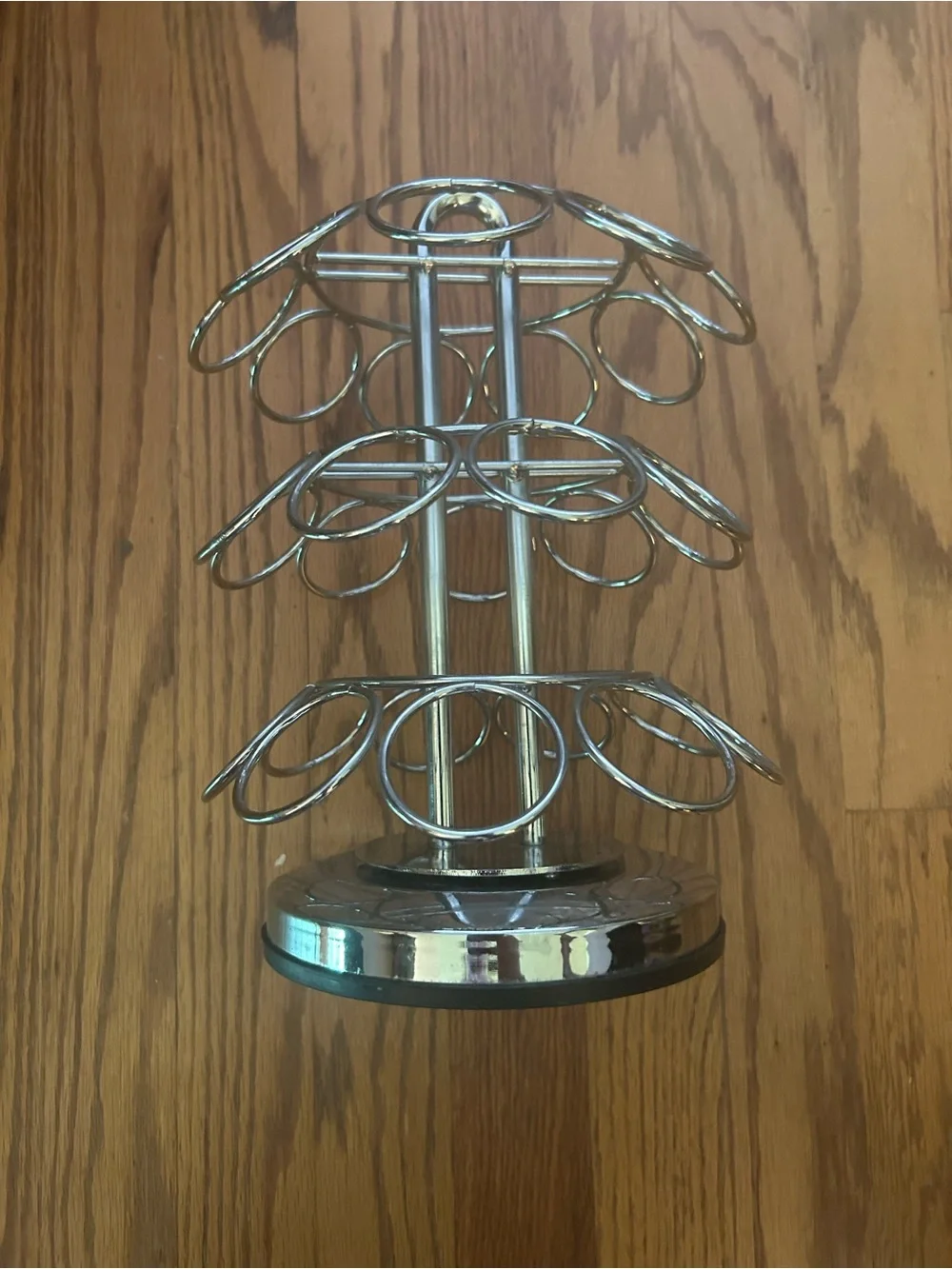 Silver Rotating K-Cup Coffee Stand - Perfect for Storage/Organization